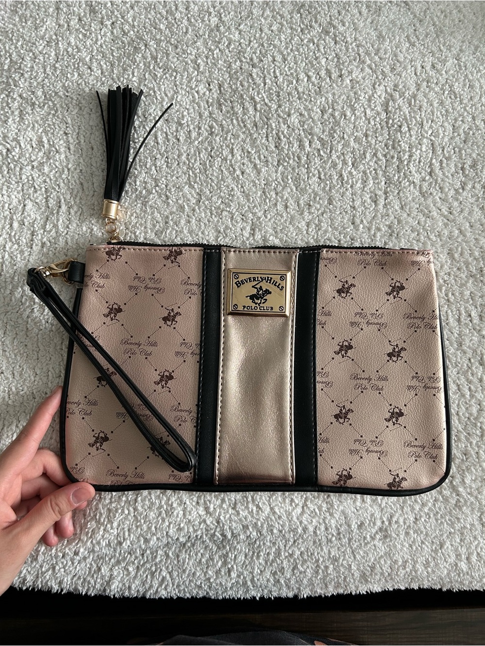 Beverly Hills Polo Club Rose Gold Wallet Clutch Bag